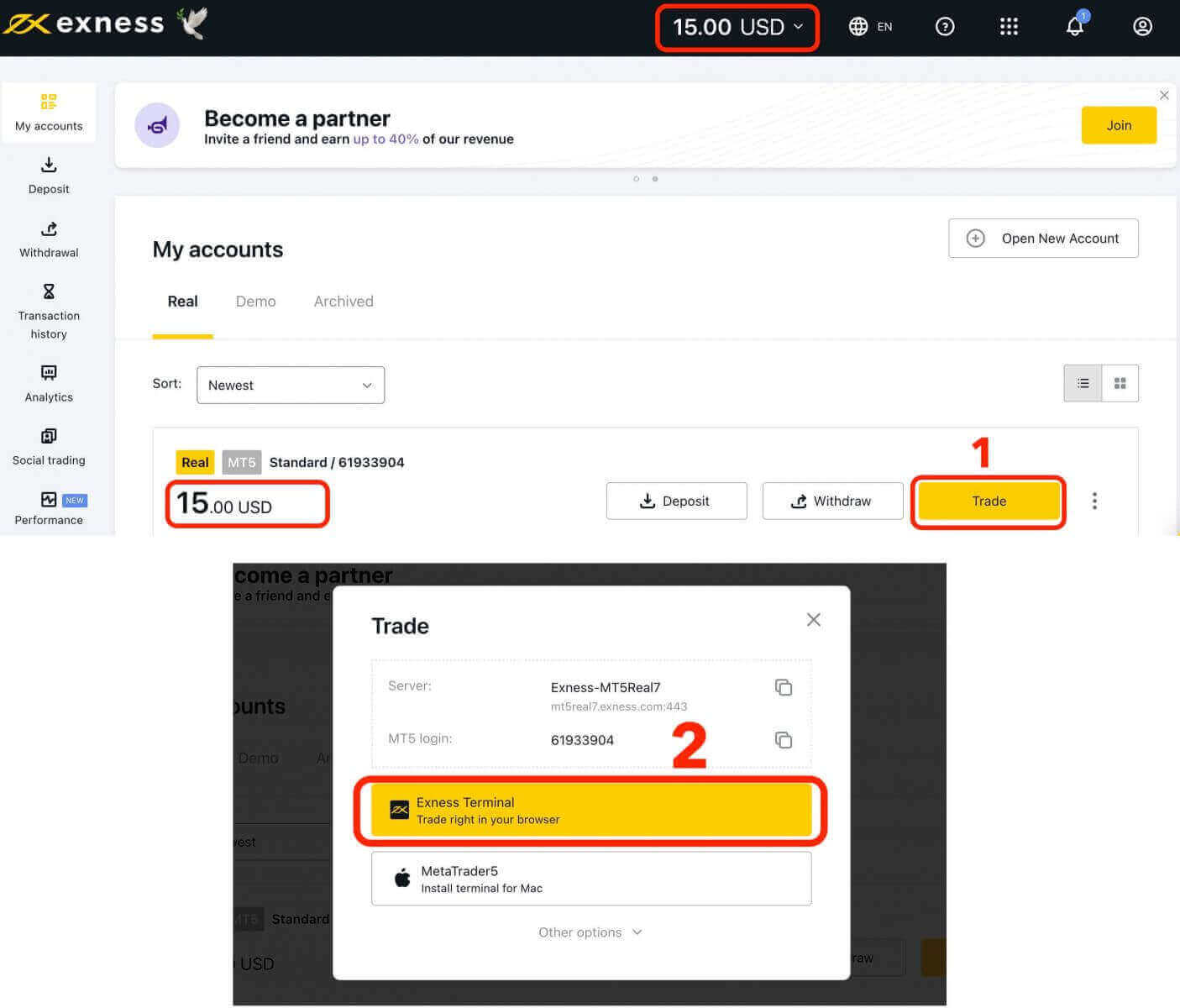 Exness Демо данс: Бүртгэлийг хэрхэн бүртгүүлэх вэ