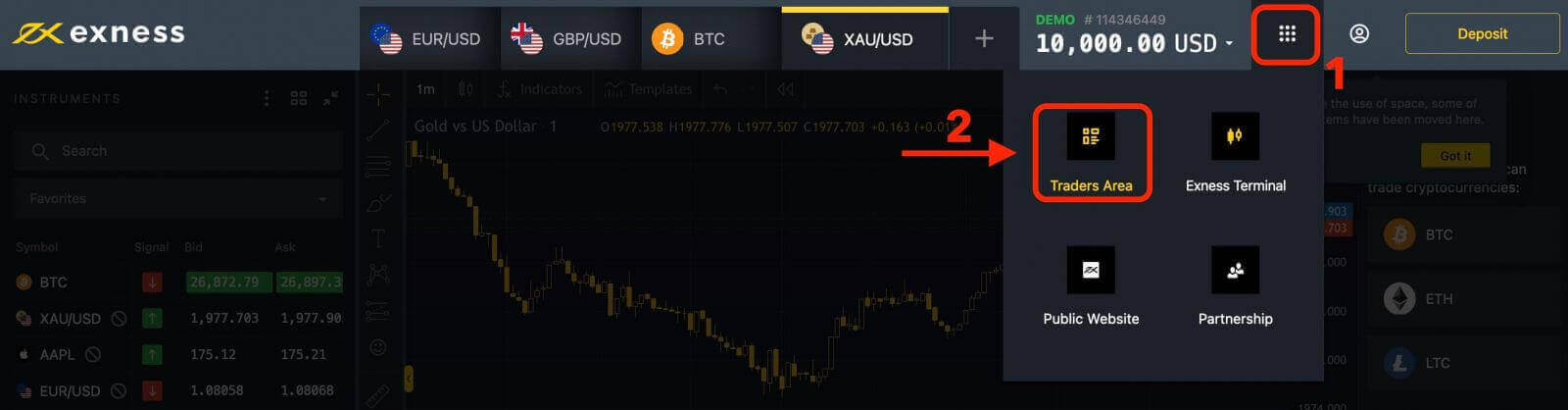 Exness-da demo hisob qaydnomasi bilan qanday ro'yxatdan o'tish va savdoni boshlash kerak