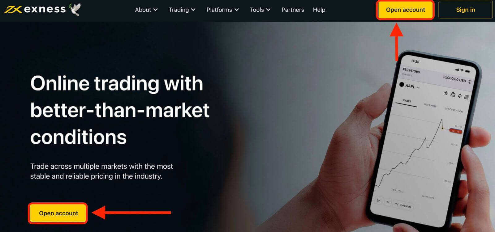 Exness-da demo hisob qaydnomasi bilan qanday ro'yxatdan o'tish va savdoni boshlash kerak