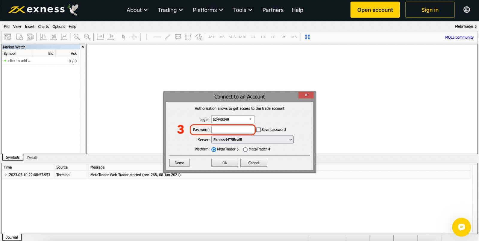 How to Sign in to Exness