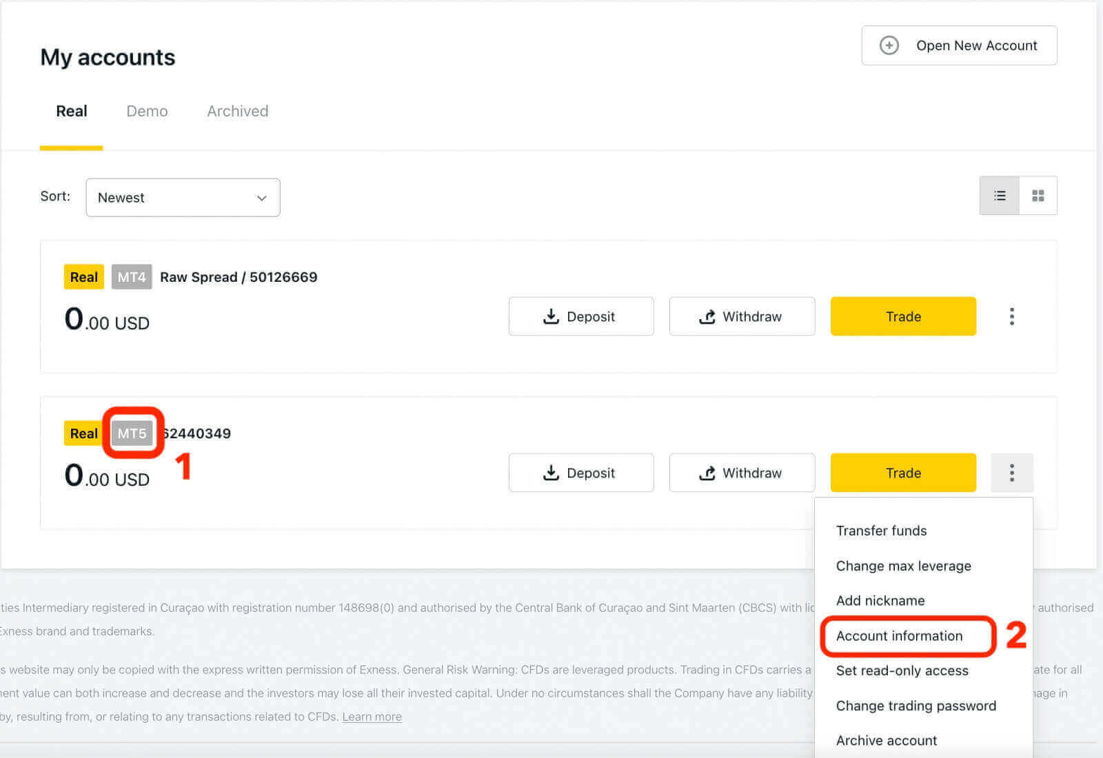 Comment s'inscrire et se connecter à un compte Exness