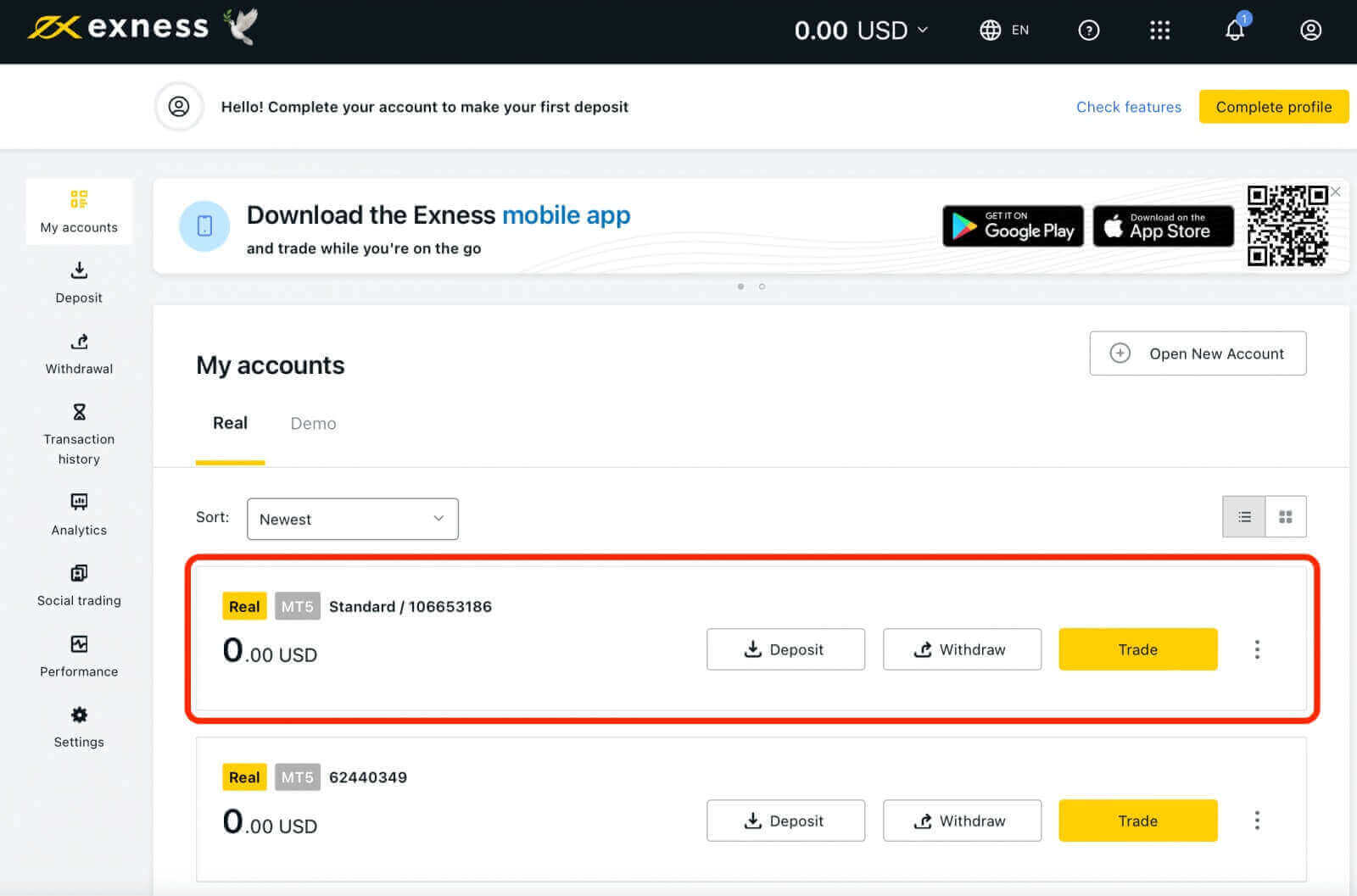 Comment s'inscrire et se connecter à un compte Exness